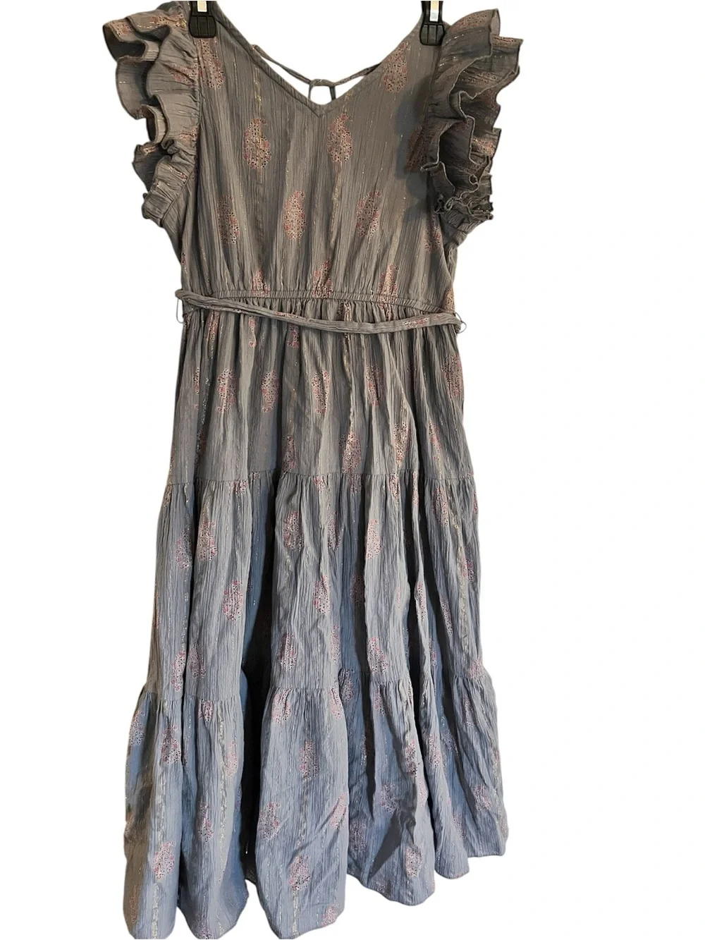 A Loves a Girls Maxi Skirt with Subtle Rose Gold Print size XL ,L323